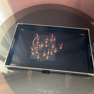 Otagiri Black Lacquerware Tray